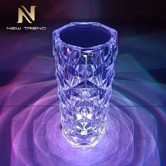 실내 홈 RGB 현대 크리스탈 컬러 LED 책상 램프